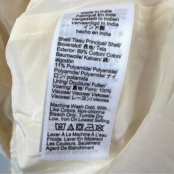 J Crew Pleated drop-waist dress in crinkle cotton blend in natural Size 8 - Picture 8 of 12